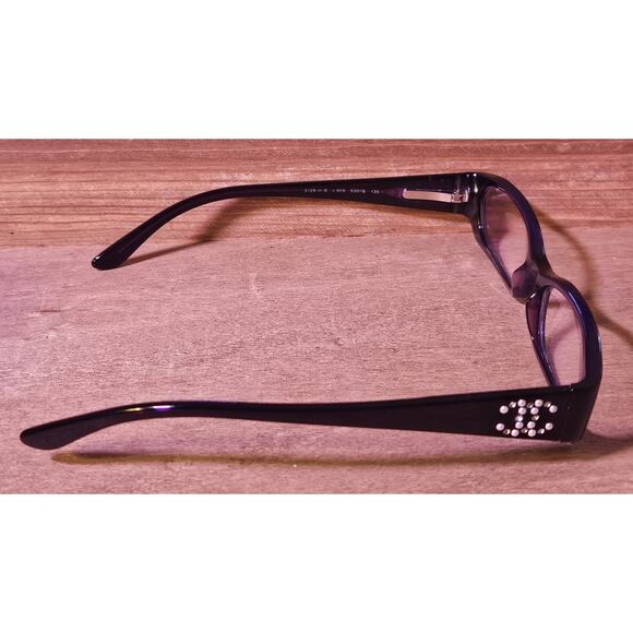 Chanel 3129-H-B Eyeglasses Frames Purple Rhinestone Logo 53-16-135 Made in Italy - Picture 2 of 11